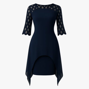 Ruby | Sukienka Midi Elegancka z Koronkowymi