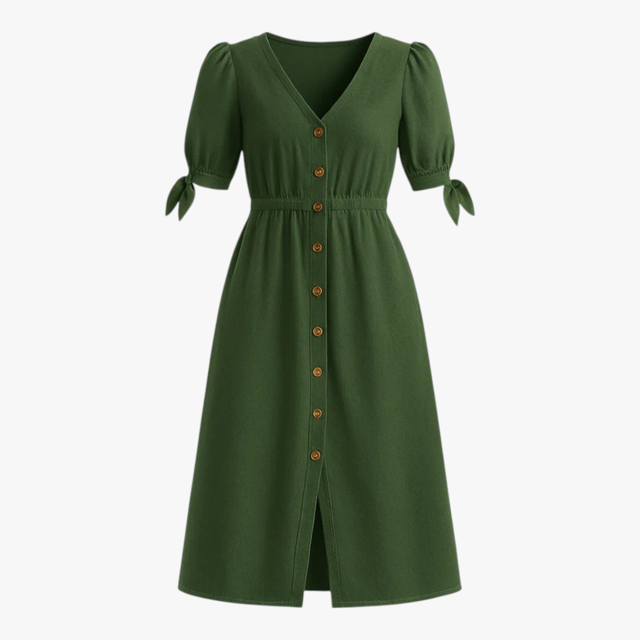 Eliza |Sukienka Midi Elegancka z Bufkami